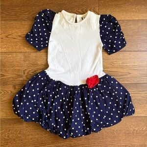 Vintage 80s Diane Von Furstenberg Girls Dress Bubble Skirt Size 6